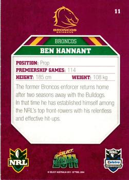 2011 NRL Champions #011 Ben Hannant Back